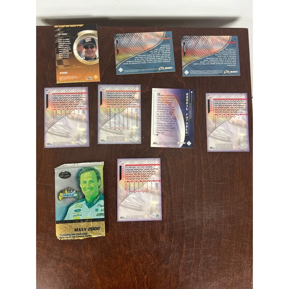 Vintage Maxx 2000 Nascar Rookie Cards all 8 cards